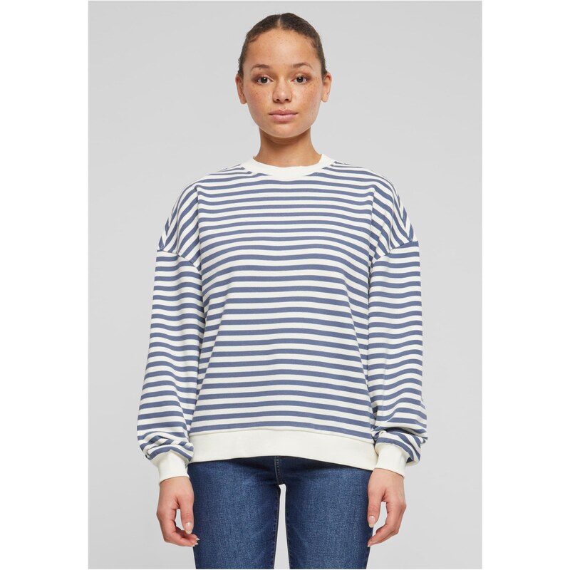 Urban Classics Dámská mMikina Oversized Striped - smetanová