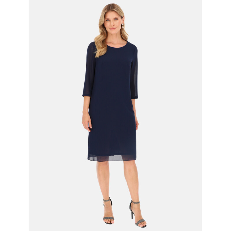 Potis & Verso Woman's Dress Dalia Navy Blue