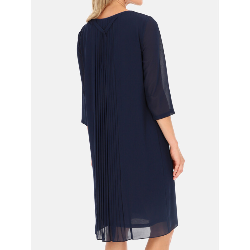 Potis & Verso Woman's Dress Dalia Navy Blue