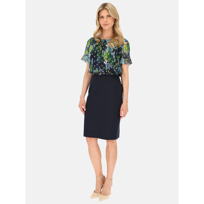 Potis & Verso Woman's Skirt Classic Navy Blue