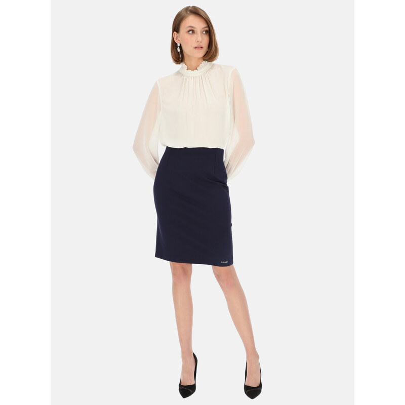 Potis & Verso Woman's Skirt Mola Navy Blue