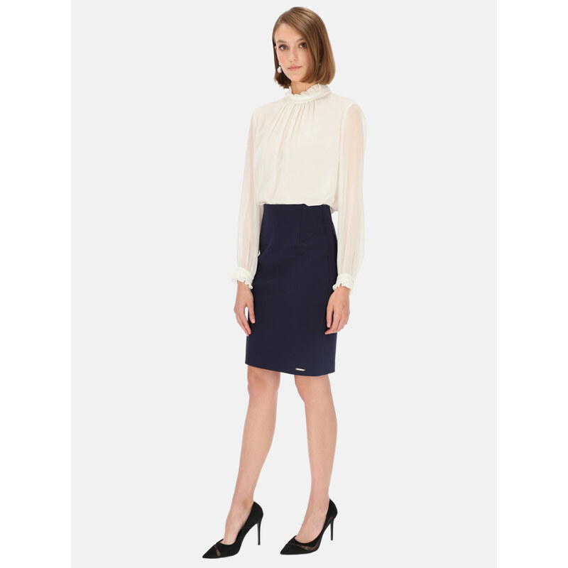 Potis & Verso Woman's Skirt Mola Navy Blue