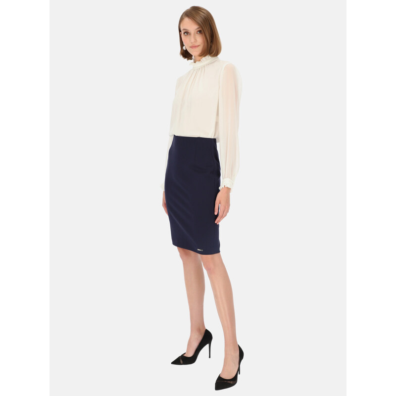 Potis & Verso Woman's Skirt Mola Navy Blue