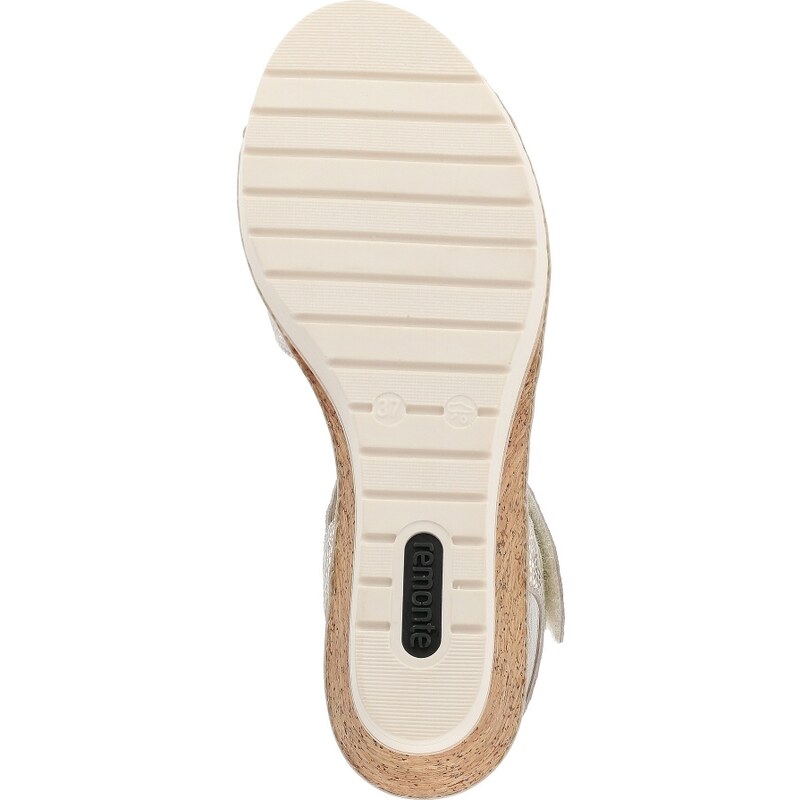 RIEKER Dámské sandály REMONTE R6252-91 zlatá