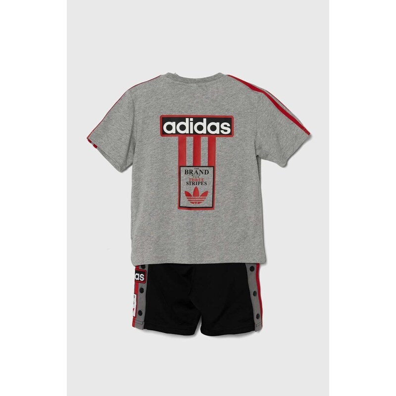 Dětská souprava adidas Originals šedá barva