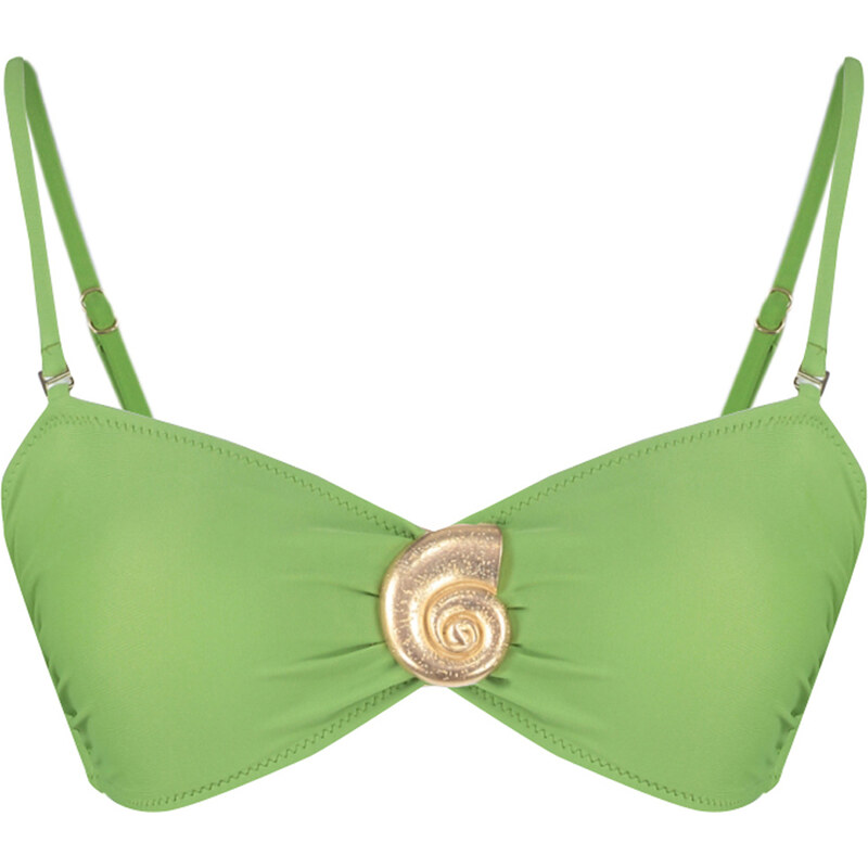 Trendyol Green Flat Bralet Bikini Top with Accessories