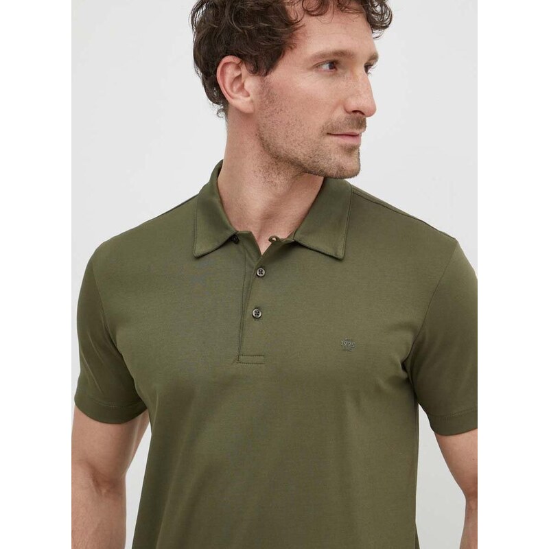Bavlněné polo tričko Liu Jo zelená barva