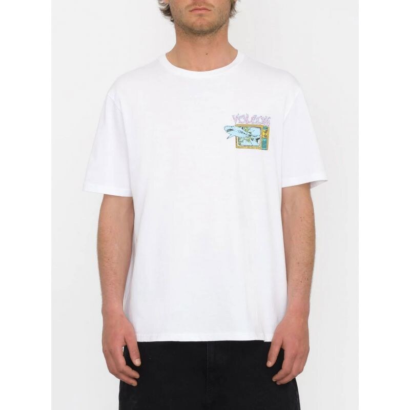 Volcom TRIKO VOCOM Frenchsurf Pw S/S - bíá -