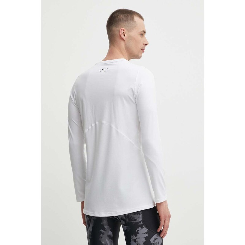 Tréninkové tričko s dlouhým rukávem Under Armour bílá barva, 1361506