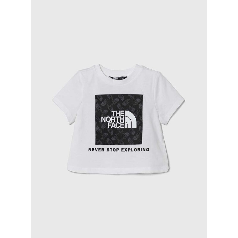 Dětské bavlněné tričko The North Face LIFESTYLE GRAPHIC TEE bílá barva, s potiskem
