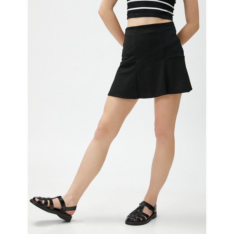 Koton Mini Shorts Skirt with Flared Ruffles