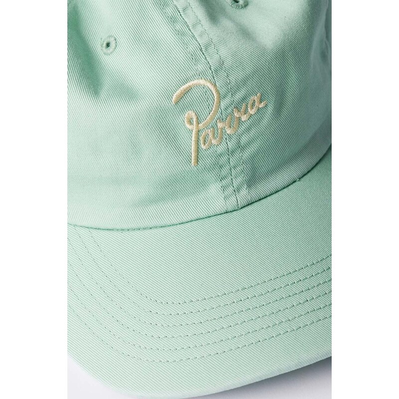 Bavlněná baseballová čepice by Parra Script Logo 6 Panel Hat zelená barva, 51273