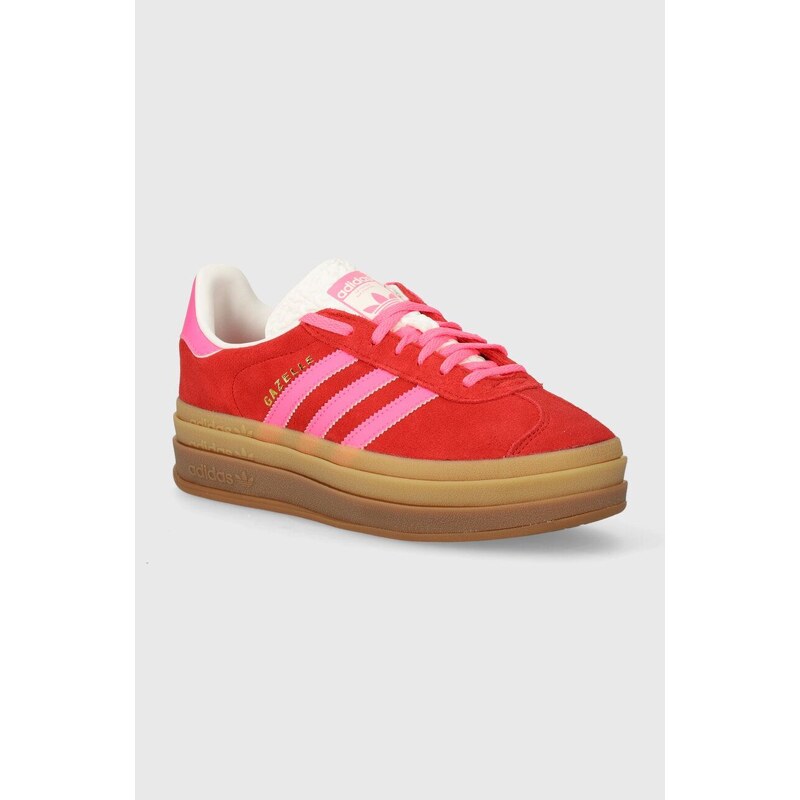 Semišové sneakers boty adidas Originals Gazelle Bold W červená barva, IH7496