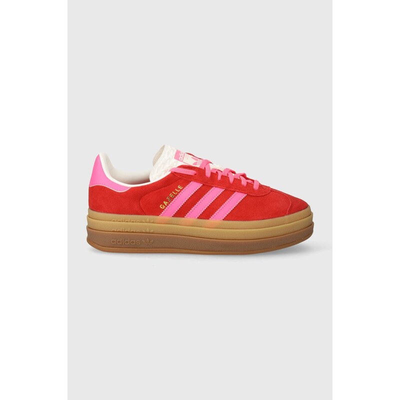 Semišové sneakers boty adidas Originals Gazelle Bold W červená barva, IH7496