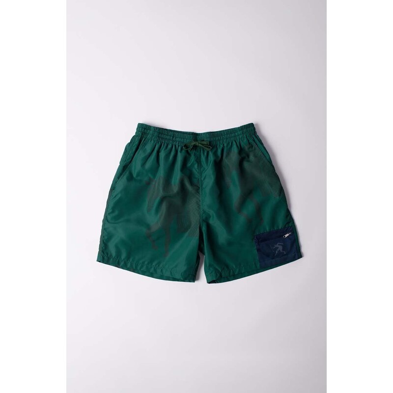 Kraťasy by Parra Short Horse Shorts zelená barva, vzorované, 51235