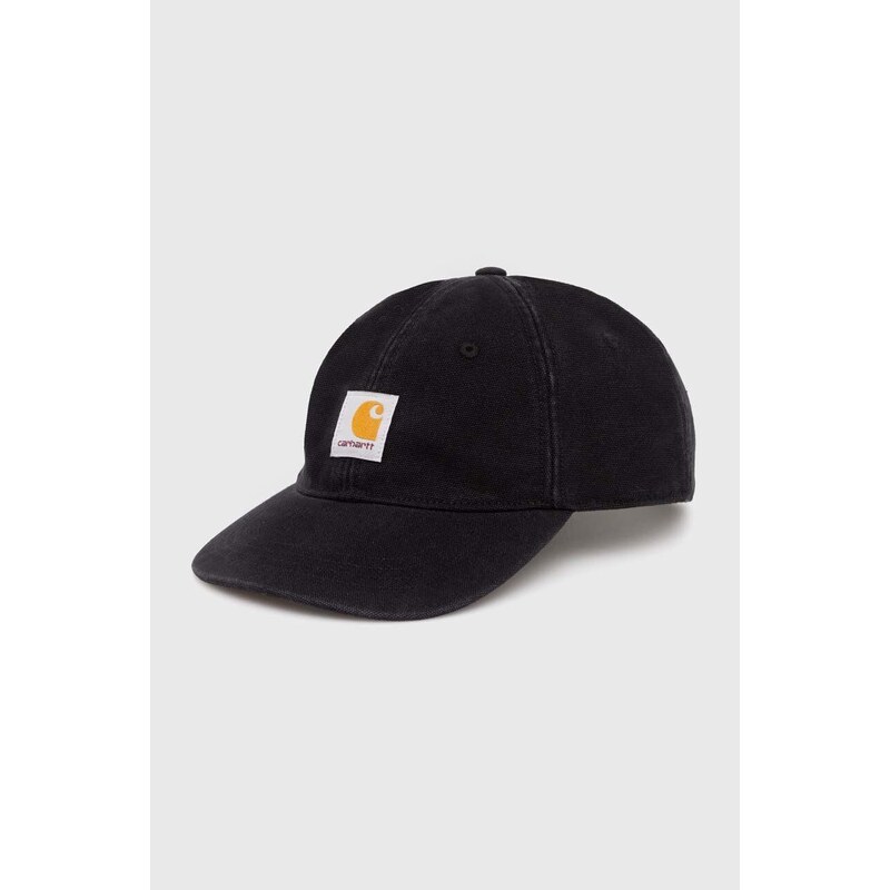 Bavlněná baseballová čepice Carhartt WIP Icon Cap černá barva, s aplikací, I033359.89XX