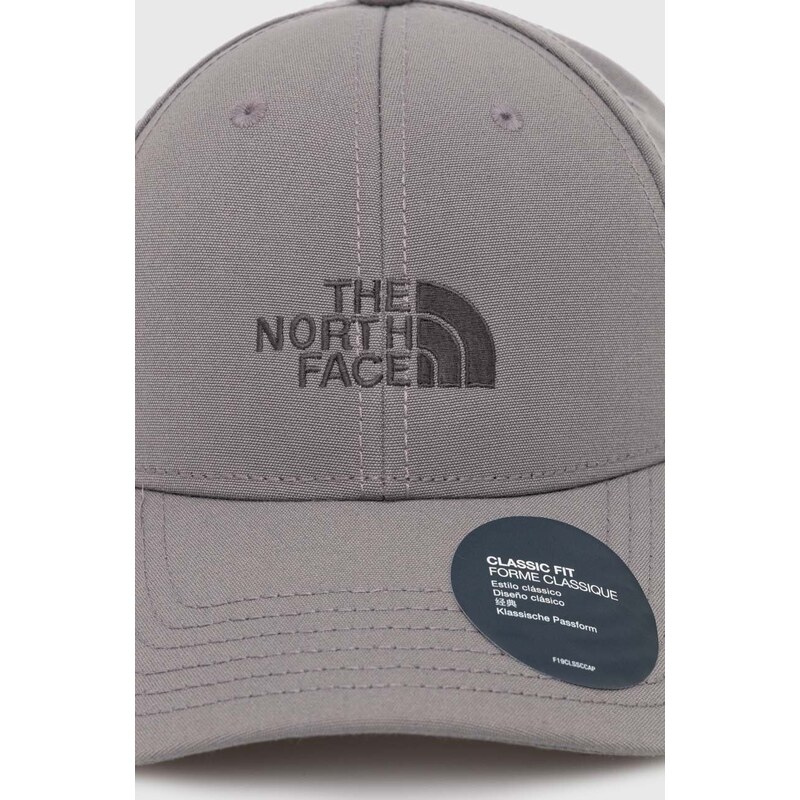 Kšiltovka The North Face Recycled 66 Classic Hat šedá barva, s aplikací, NF0A4VSVSOU1