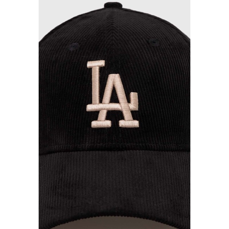 Kšiltovka New Era 9Forty Los Angeles Dodgers černá barva, s aplikací, 60435070