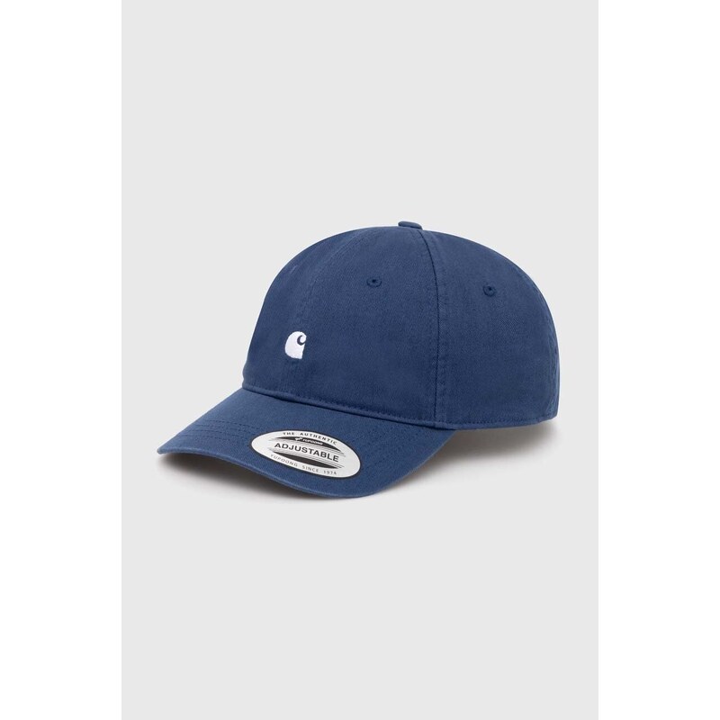 Bavlněná baseballová čepice Carhartt WIP Madison Logo Cap tmavomodrá barva, I023750.22TXX