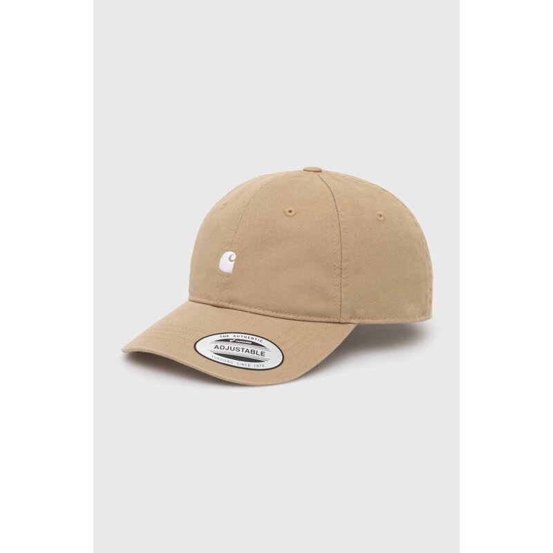 Bavlněná baseballová čepice Carhartt WIP Madison Logo Cap béžová barva, s aplikací, I023750.22WXX