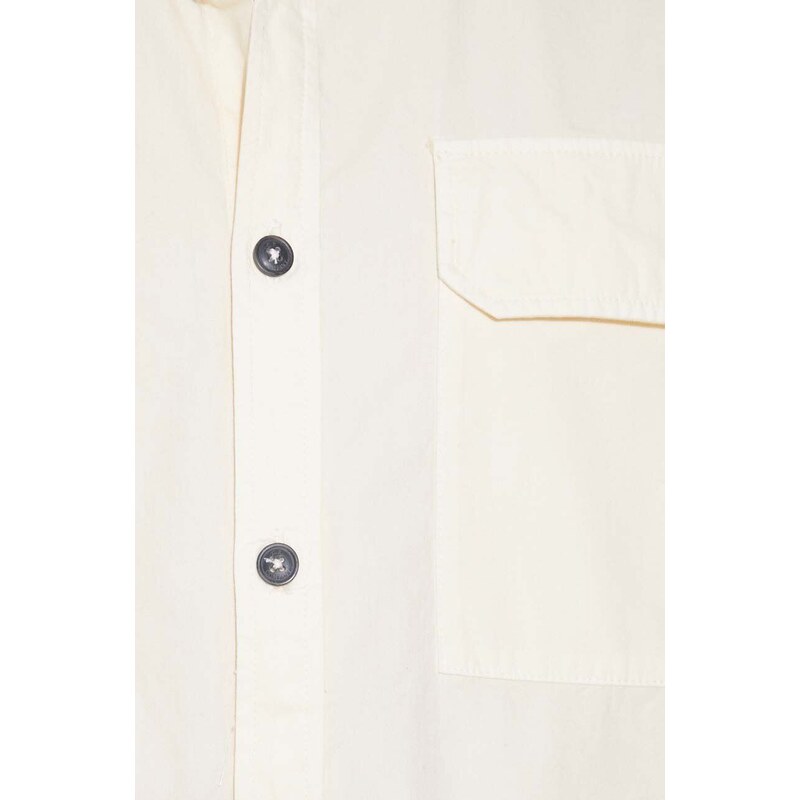 Bavlněná košile C.P. Company Gabardine Pocket béžová barva, regular, s klasickým límcem, 16CMSH157A002824G