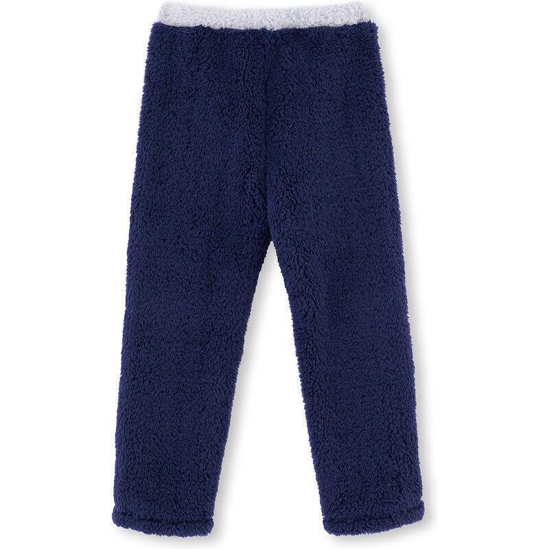 Dagi Navy Blue Sherpa Unisex Tracksuit Bottom