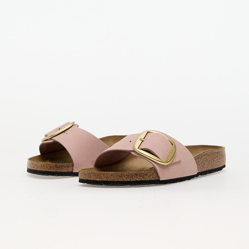 Birkenstock Madrid Big Buckle Nubuck Leather Soft Pink