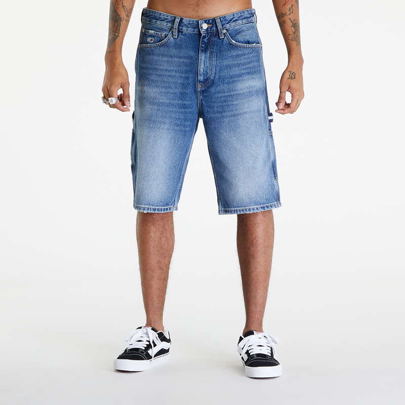 Tommy Hilfiger Pánské kraťasy Tommy Jeans Skater Baggy Carpenter Shorts Denim Medium