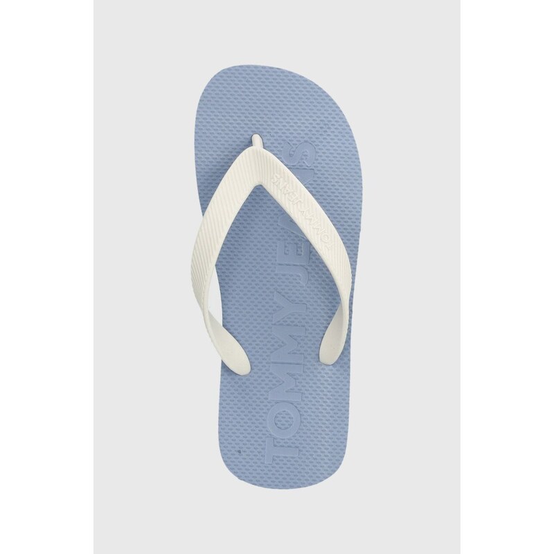 Žabky Tommy Jeans TJW LOGO FLIP FLOP dámské, na plochém podpatku, EN0EN02447