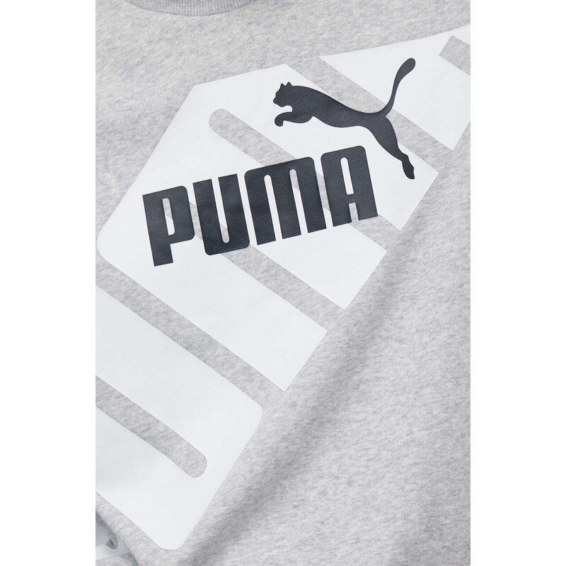 Mikina Puma POWER pánská, šedá barva, s potiskem, 678961