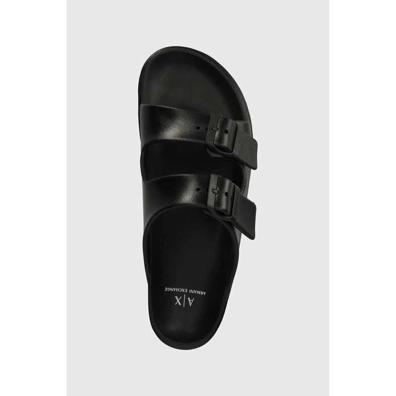 Pantofle Armani Exchange dámské, černá barva, XDP043 XV821 00002