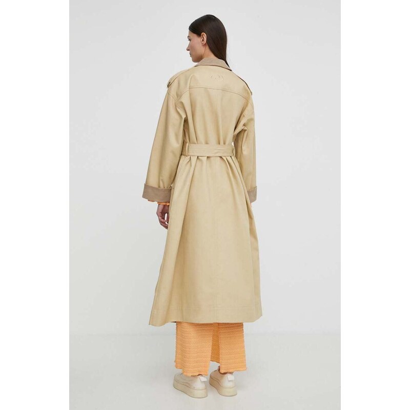 Bavlněný kabát Résumé AlimaRS Coat béžová barva, 20941139