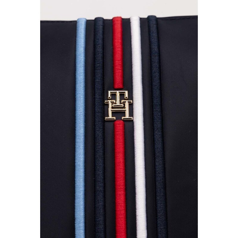 Kabelka Tommy Hilfiger tmavomodrá barva, AW0AW15986