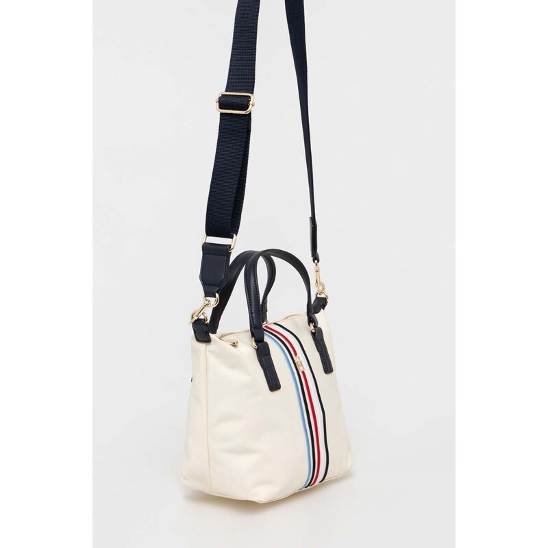 Kabelka Tommy Hilfiger béžová barva, AW0AW15986