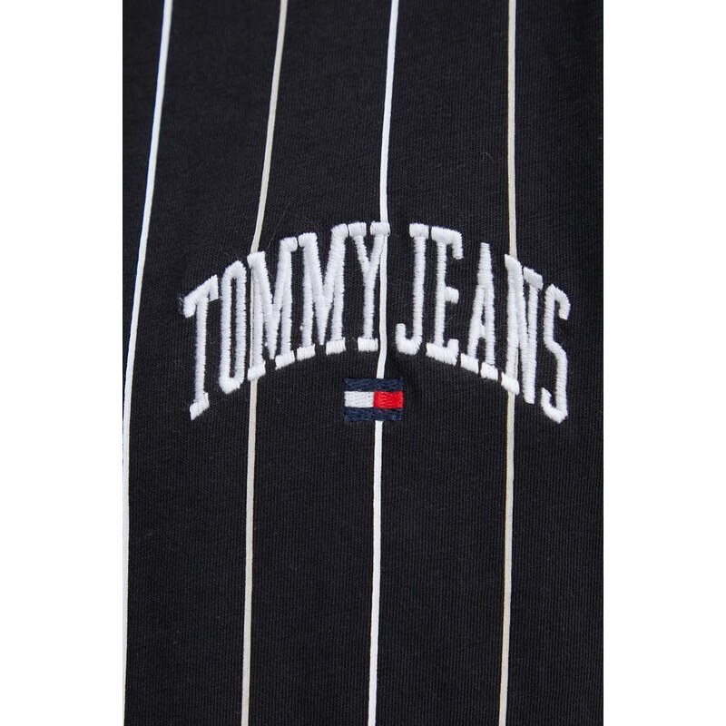 Bavlněné tričko Tommy Jeans černá barva, DM0DM18669