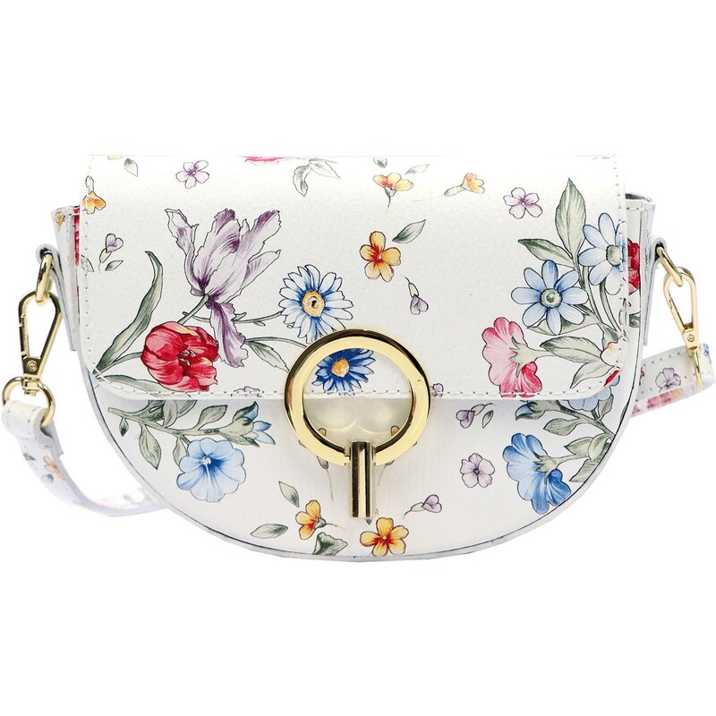 Luka Kožená crossbody kabelka 24-020 FL bílá 91623147