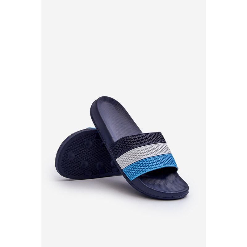 Kesi Klasické pánské pantofle s ramínky, tmavě modrá Sylri