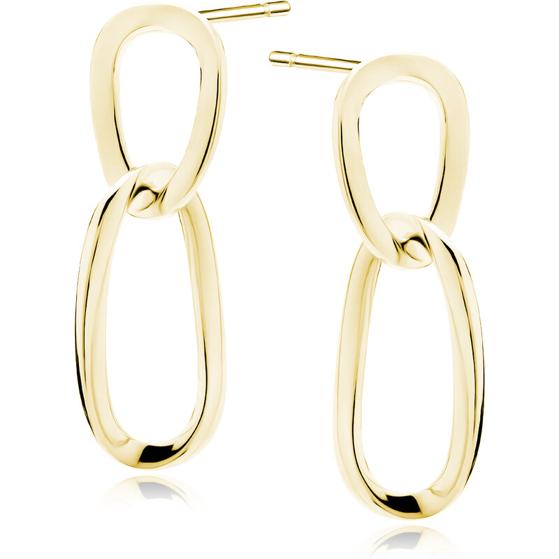 Olivie Stříbrné náušnice ŘETĚZ GOLD 8458