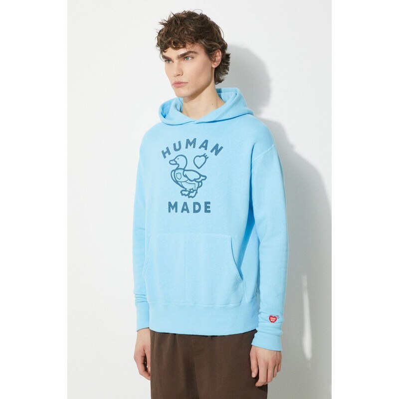 Bavlněná mikina Human Made Tsuriami Hoodie pánská, s kapucí, s potiskem, HM27CS028