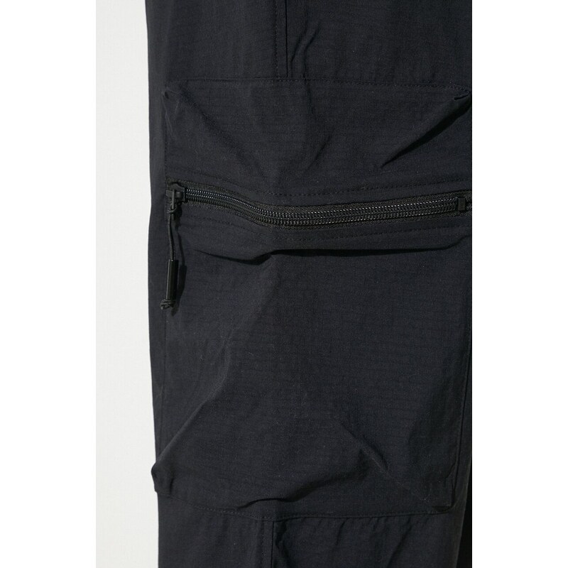Kalhoty Rains Tomar tmavomodrá barva, jednoduché, medium waist, 19300.01