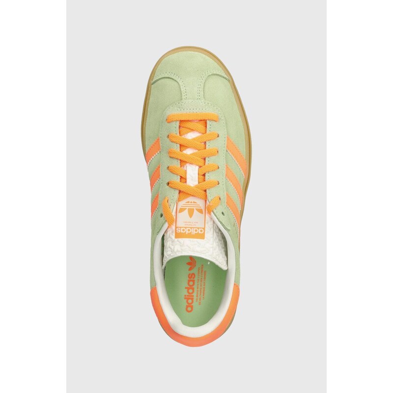 Semišové sneakers boty adidas Originals Gazelle Bold W zelená barva, IH7495