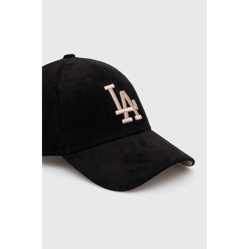 Kšiltovka New Era 9Forty Los Angeles Dodgers černá barva, s aplikací, 60435070