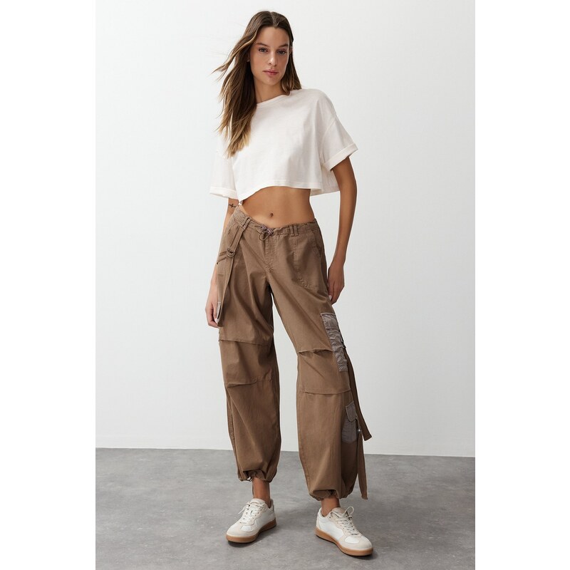 Trendyol Normal Waist Jogger Jeans with Stone Cargo Pocket