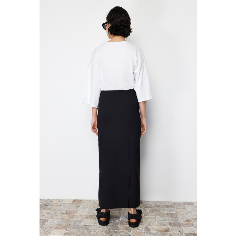 Trendyol Black Woven Fabric Long Pencil Skirt