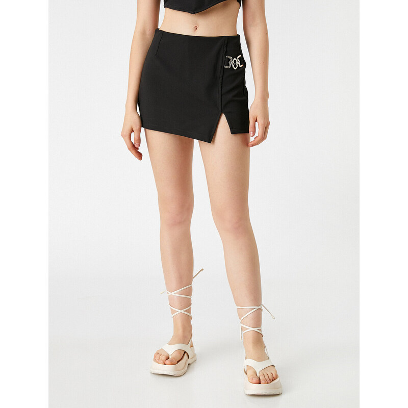 Koton Mini Skirt with Metal Accessory Detail