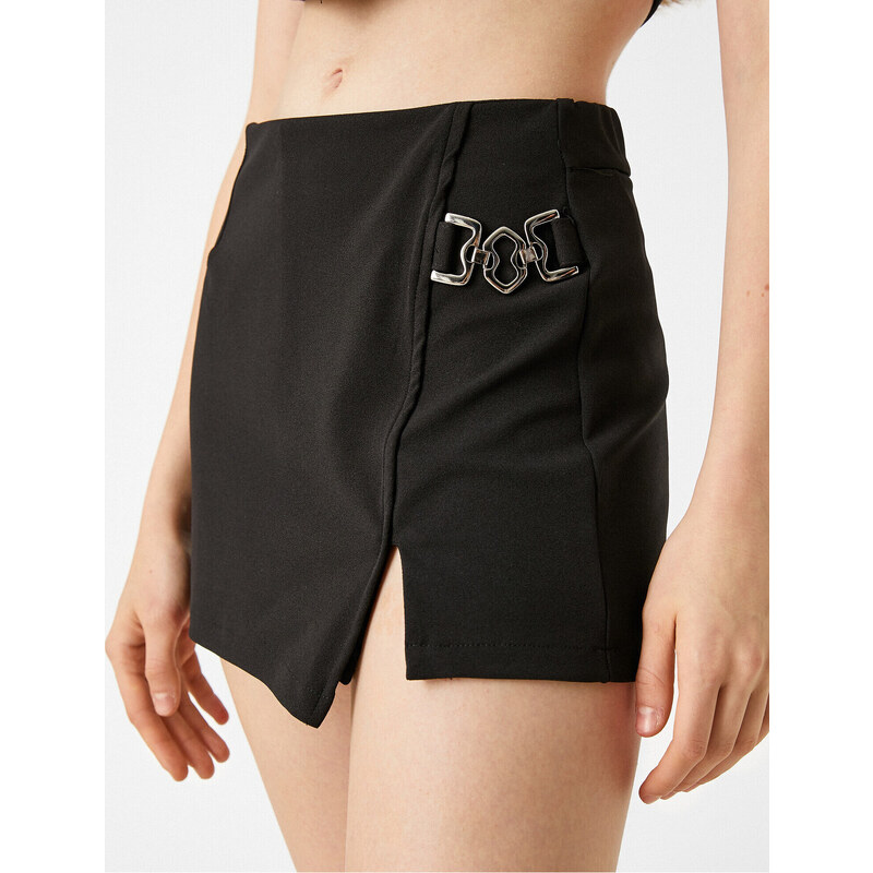 Koton Mini Skirt with Metal Accessory Detail