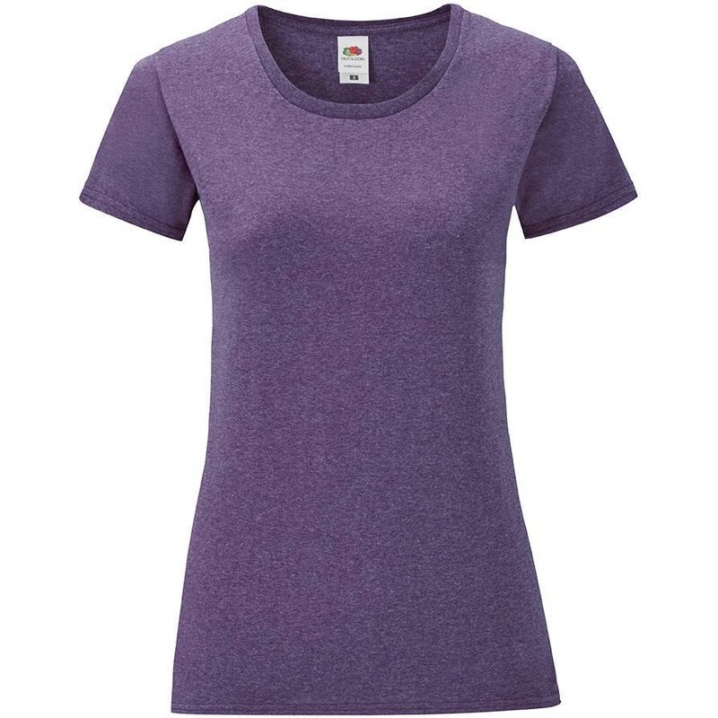 Purple Iconic women's t-shirt in combed cotton Fruit of the Loom