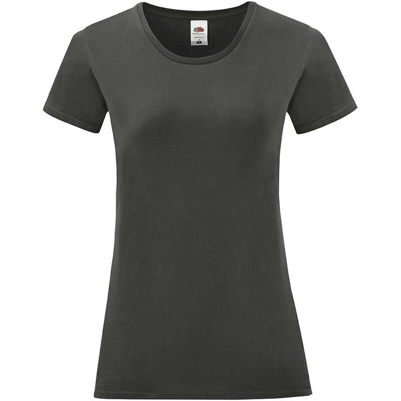 Iconic Women's Graphite T-shirt in combed cotton Fruit of the Loom