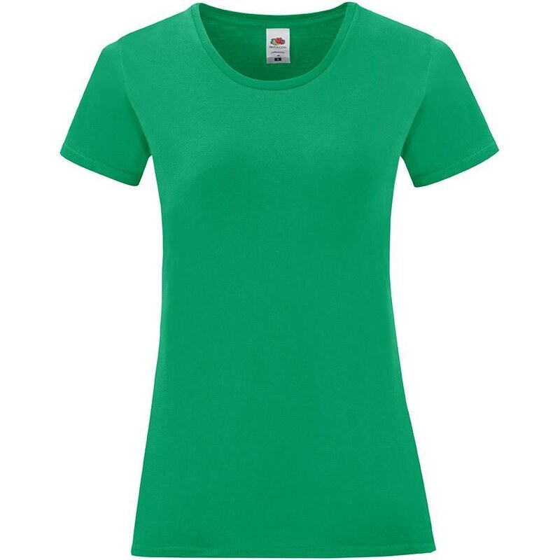 Iconic Womens Green Fruit of the Loom Womens T-shirt