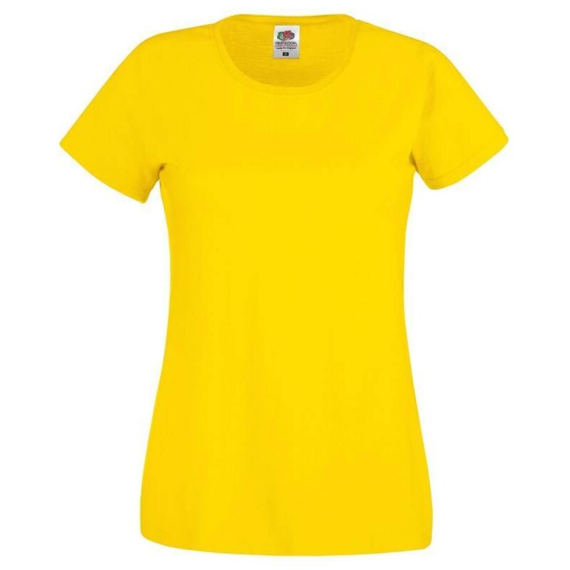 Yellow Women's T-shirt Lady fit Original Fruit of the Loom